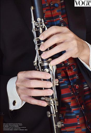 John Michaelson, hand model, clarinet, 
